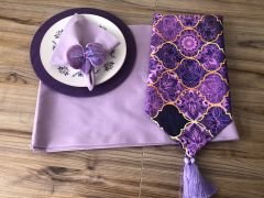 SOFRA SUNUM SETİ MOR MOROCCAN DESENLİ