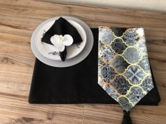 SOFRA SUNUM SETİ GRİ MOROCCAN DESEN