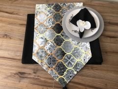 SOFRA SUNUM SETİ GRİ MOROCCAN DESEN