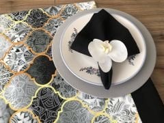 SOFRA SUNUM SETİ GRİ MOROCCAN DESEN