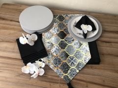 SOFRA SUNUM SETİ GRİ MOROCCAN DESEN