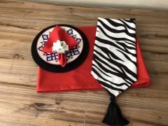 SOFRA SUNUM SETİ ZEBRA DESENLİ