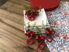 YILBAŞI SOFRA SUNUM SETİ KOKİNA ÇİÇEĞİ DESENLİ
