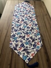 BLUE BLANC ÇİÇEK DESENLİ RUNNER