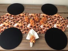 SOFRA SUNUM SETİ LEOPAR ÇİÇEK DESENLİ