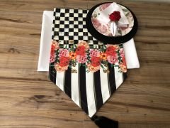 SOFRA SUNUM TAM SET DAMA GÜL DESENLİ