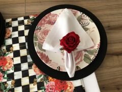 SOFRA SUNUM TAM SET GÜL DESENLİ