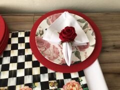 SOFRA SUNUM TAM SET GÜL DESENLİ
