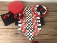 SOFRA SUNUM TAM SET GÜL DESENLİ