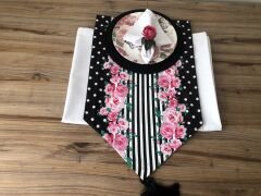 SOFRA SUNUM TAM SET PEMBE ÇİÇEK DESENLİ
