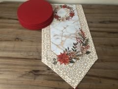 YILBAŞI ÇİÇEK  DESENLİ RUNNER & SUPLA
