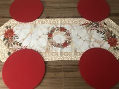 YILBAŞI ÇİÇEK  DESENLİ RUNNER & SUPLA