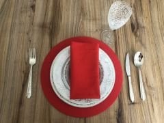 KIRMIZI SUPLA 33 CM (6 ADET)  (MDF DAHİL)