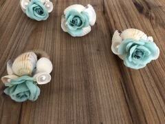 SEASHELL FLOWER NAPKIN RING (6 PIECES)