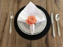 PASTEL PEMBE GÜL PEÇETE YÜZÜĞÜ (10 ADET)