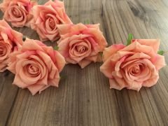PASTEL PEMBE GÜL PEÇETE YÜZÜĞÜ (10 ADET)