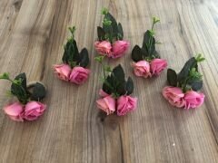 KÜÇÜK PEMBE GÜL PEÇETE HALKASI (6 ADET)