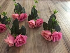 KÜÇÜK PEMBE GÜL PEÇETE HALKASI (6 ADET)