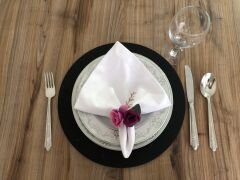 SMALL ROSE NAPKIN RING (6 PIECES)