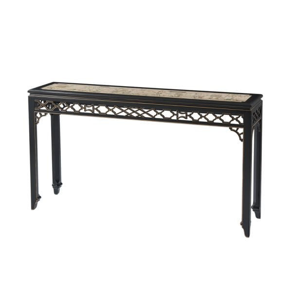 LONG HALL CHINOISERIE CONSOLE TABLE