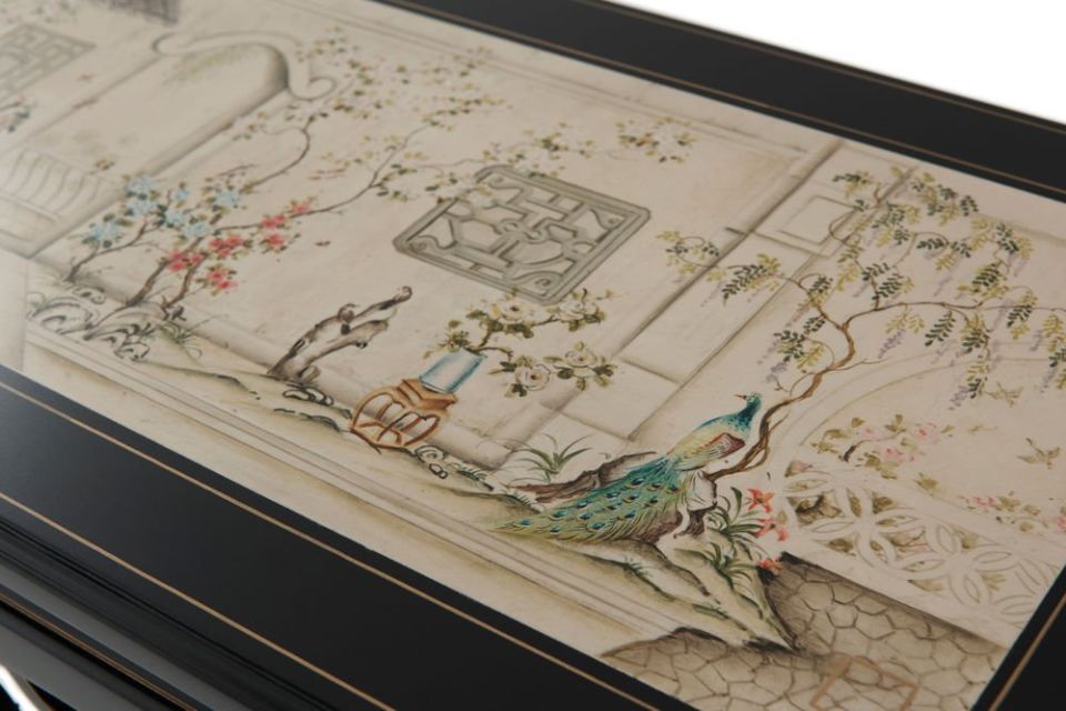 LONG HALL CHINOISERIE CONSOLE TABLE