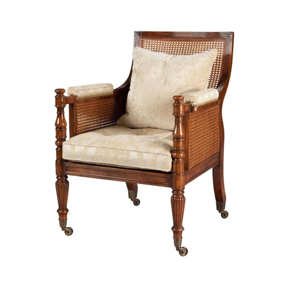 REGENCY LIBRARY BERGÈRE ACCENT CHAIR