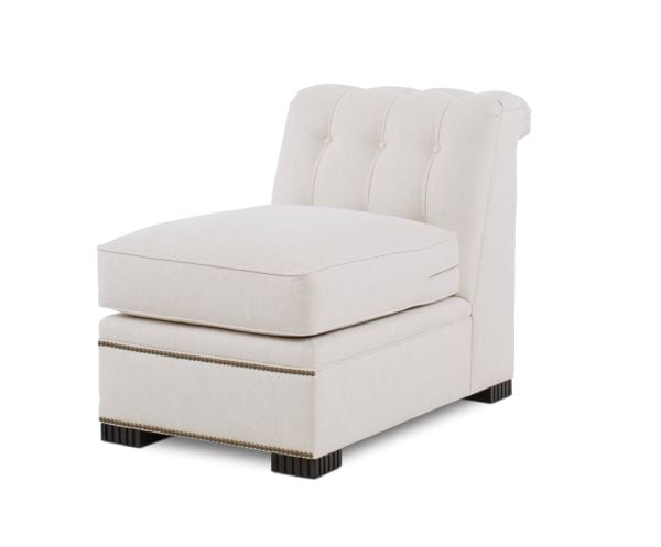 MODERN CHESTERFIELD ARMLESS CHAIR