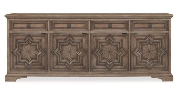 CASA BELLA CARVED CREDENZA - TIMBER GREY FINISH