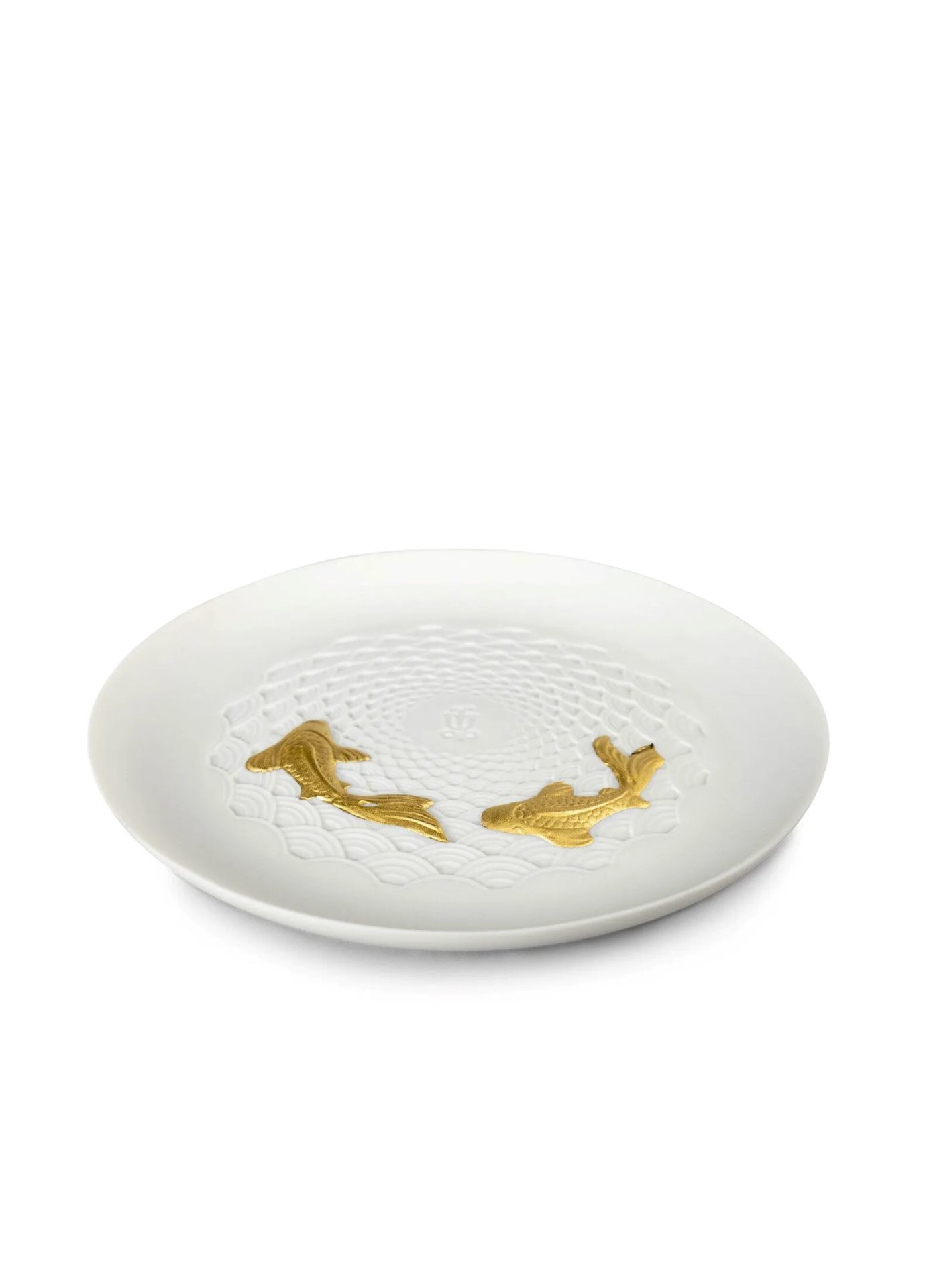 KOI PLATE GOLDEN LUSTER