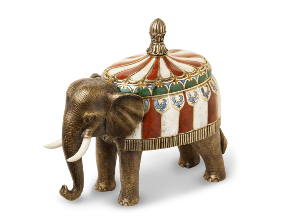 BRASS ELEPHANT CANISTER