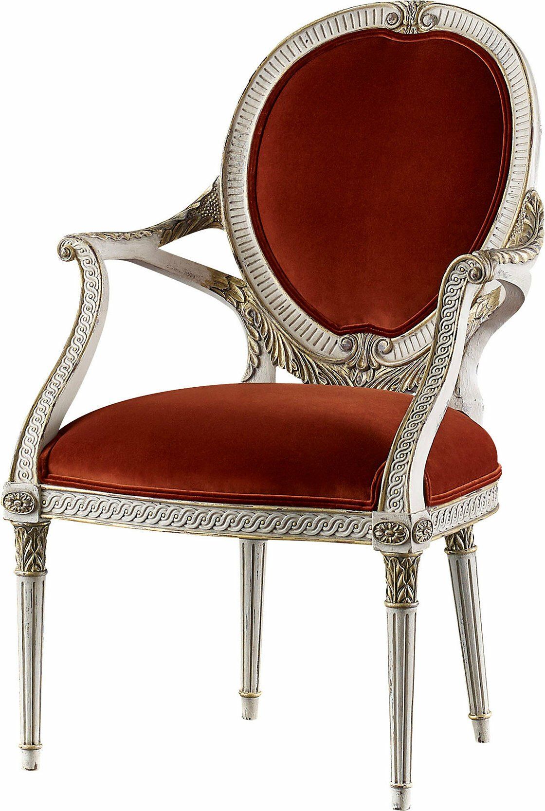 HEPPLEWHITE CARVED ARM CHAIR