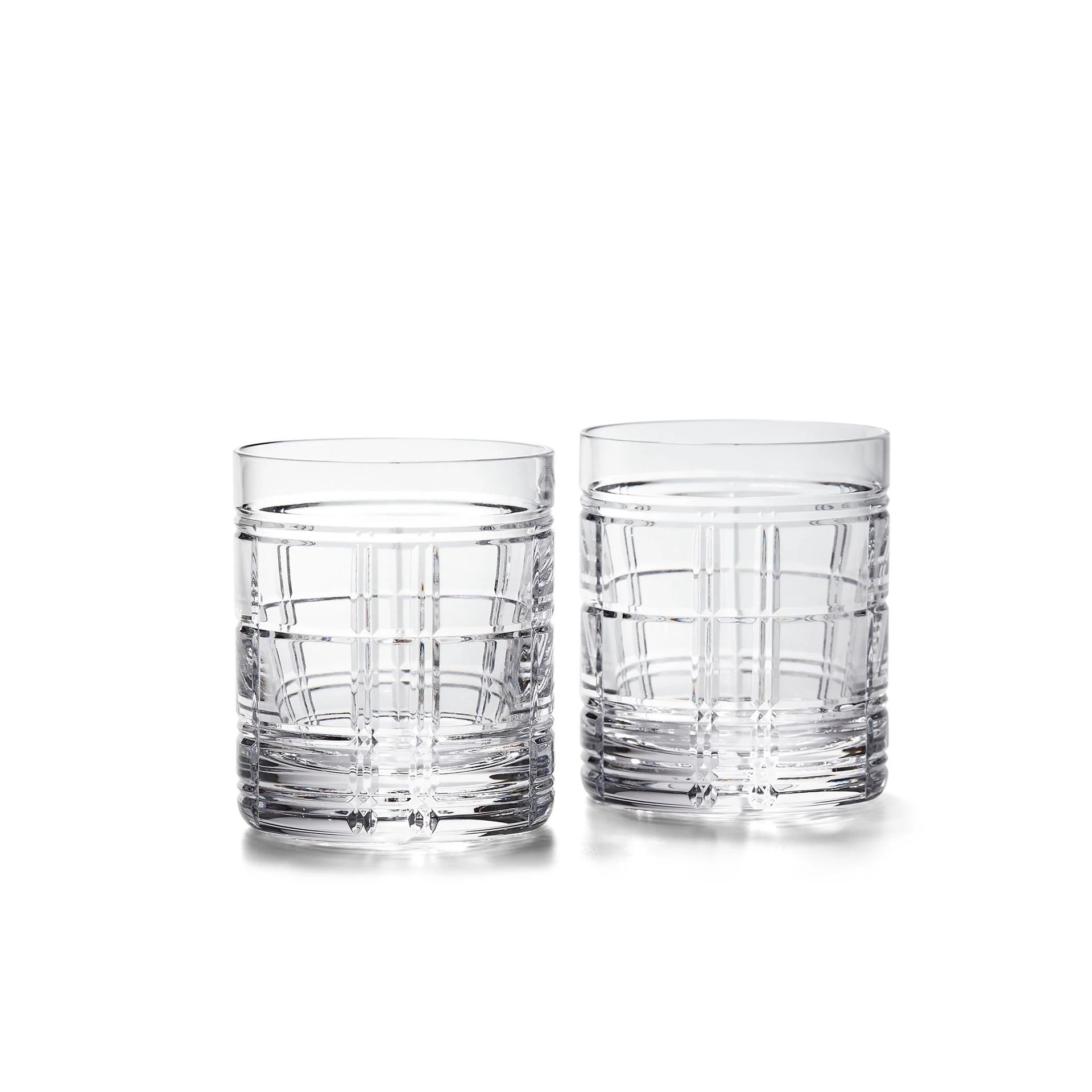 HUDSON PLAID DOUBLE-OLD-FASHIONED GIFT SET