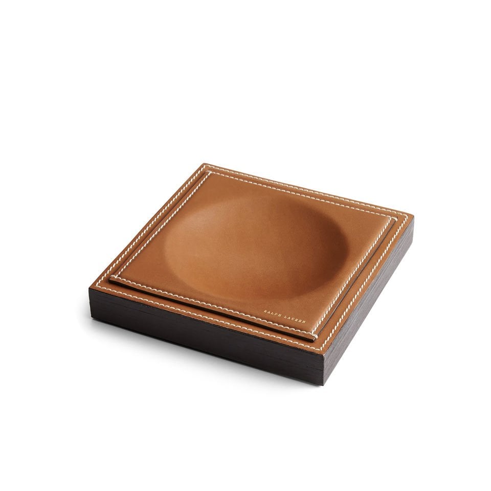 BRENNAN LEATHER-TEAK CATCHALL