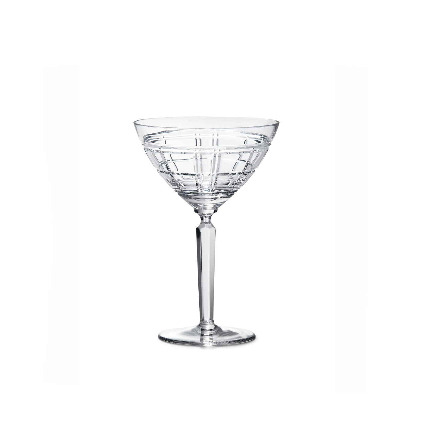 HUDSON PLAID MARTINI GLASS