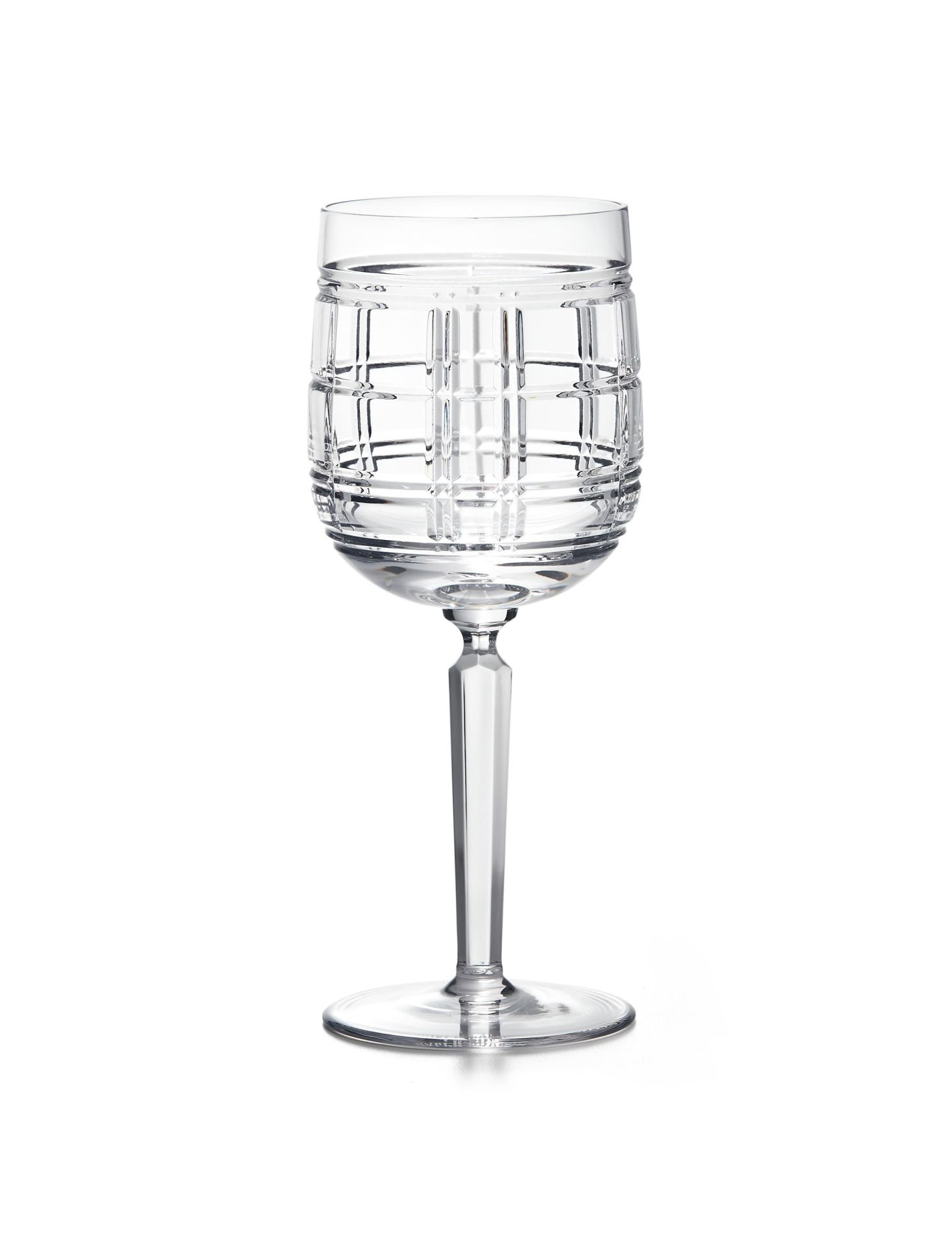 HUDSON PLAID RED WINE GLASS