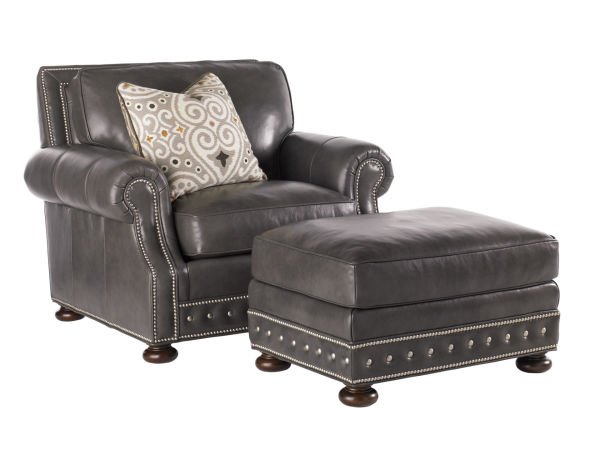 DEVON LEATHER OTTOMAN