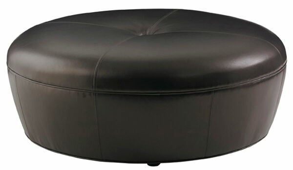 CLAUDIA LEATHER OTTOMAN