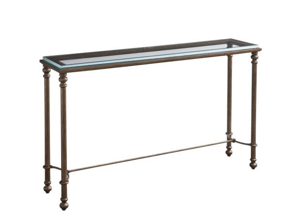 BLUFF METAL AND GLASS CONSOLE