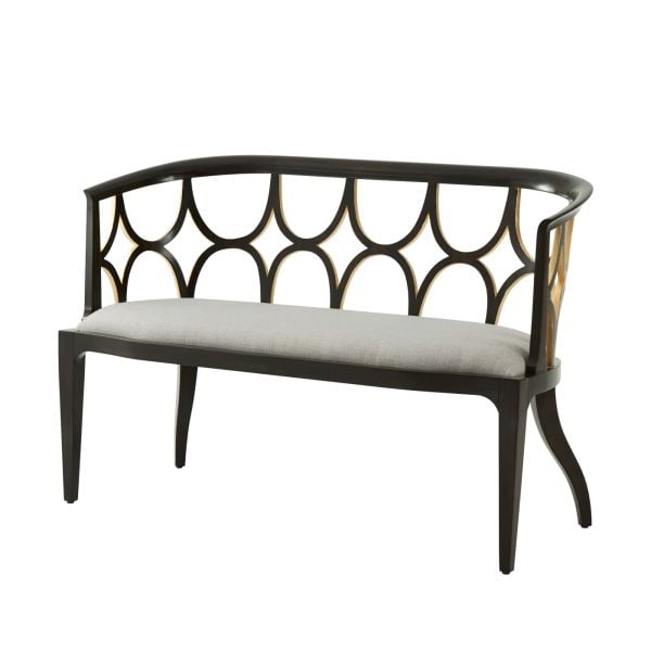 EBONISED CONNAUGHT SETTEE