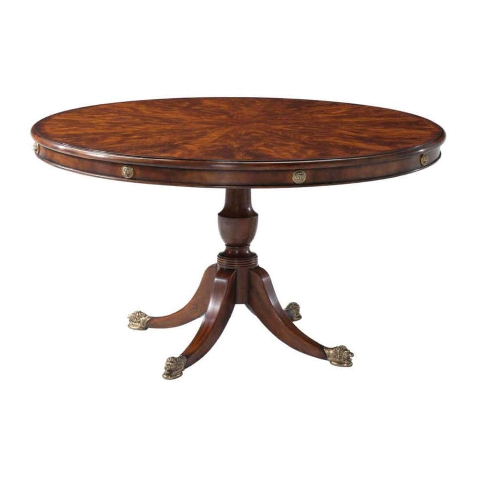 MAHOGANY CIRCULAR BREAKFAST/DINING TABLE