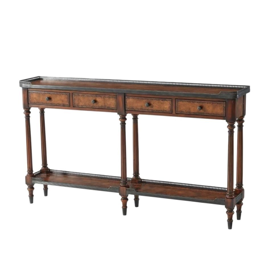 THE LOUIS LEATHER CONSOLE TABLE
