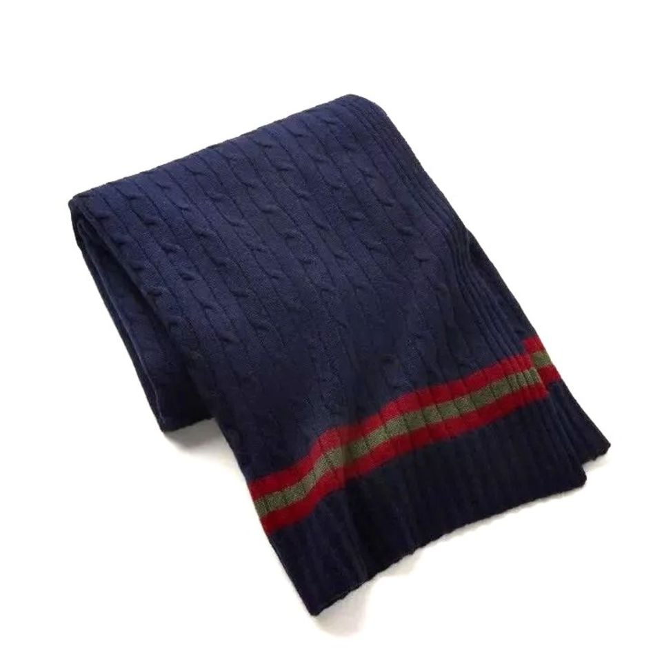 CABLE CRICKET CASHMERE THROW BLANKET