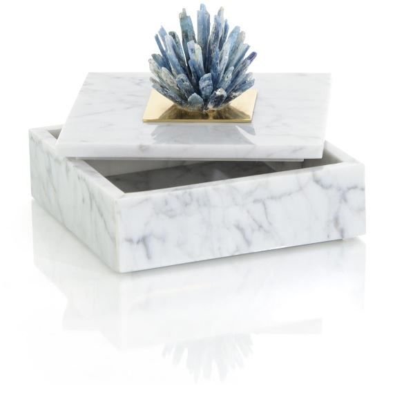 CYANITE STARBURST AND MARBLE BOX