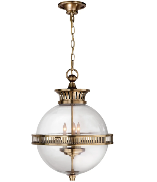 CROWN TOP BANDED GLOBE LANTERN