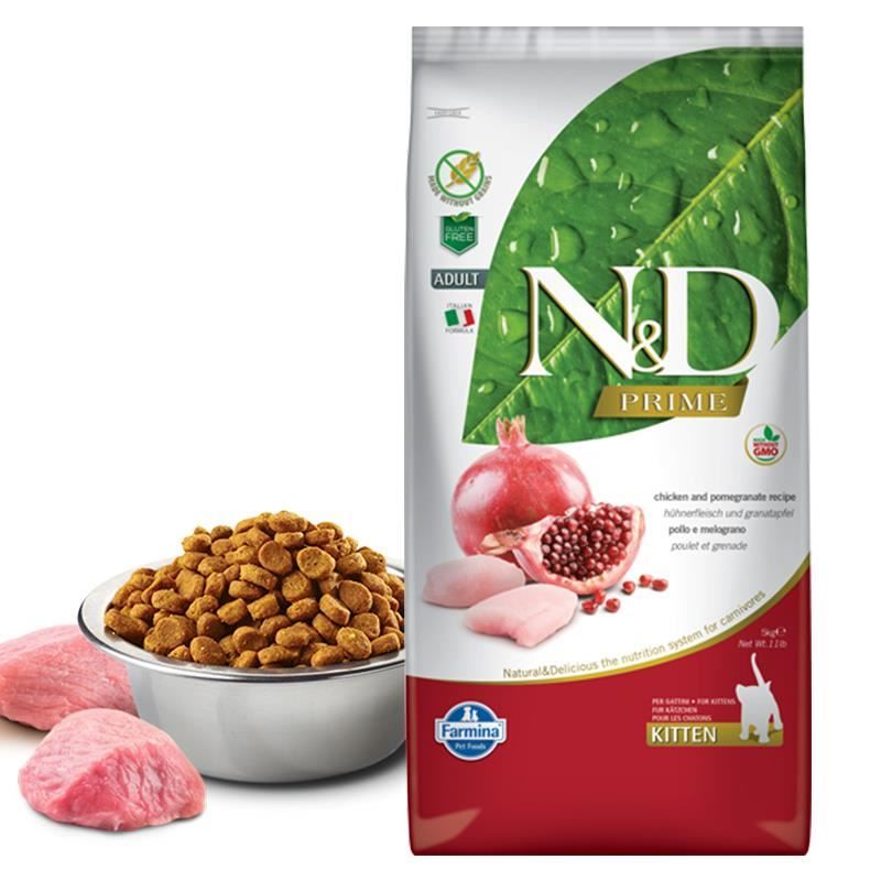 N&D Prime Kitten Tahılsız Tavuklu ve Narlı 5 kg Yavru Kedi Maması