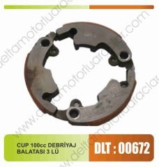 CUP 100cc DEBRİYAJ BALATASI 3 LÜ