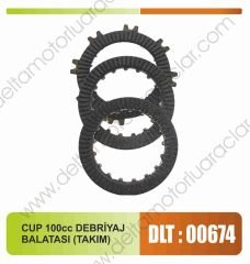 CUP 100 cc DEBRİYAJ BALATASI (TAKIM)