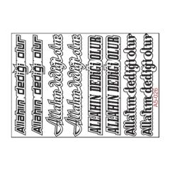 A5 STİCKER 038 TEK PAKET ÇOKLU STİCKER