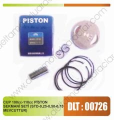 CUP 100 cc -110 cc -PİSTON SEKMANI SETİ ( STD-025-050-075 BU NUM.MEVCUTTUR )