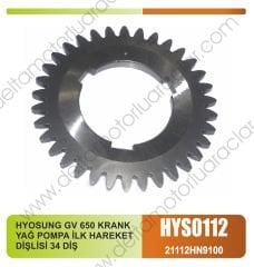 HYOSUNG GV 650 KRANK YAĞ POMPA İLK HAREKET DİŞLİSİ 34 DİŞ